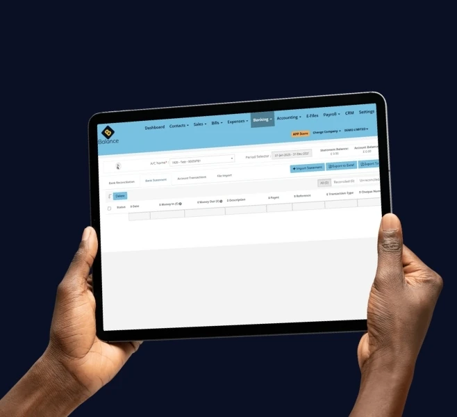 Banking Integrations Accounting Software - The Balance App Hero Image